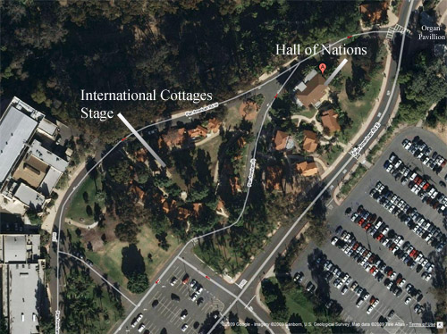 Satellite Map of House of Pacific Relations International Cottages in Balboa Park