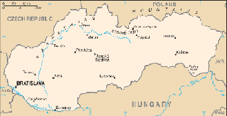 Map of Slovakia