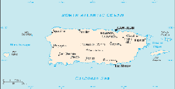 Map of Puerto Rico